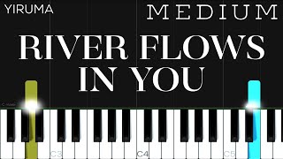 Yiruma  River Flows In You  MEDIUM Piano Tutorial [upl. by Ditter]