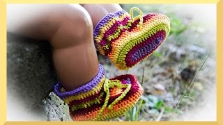 BABYSCHUHE HÄKELN ANLEITUNG [upl. by Coraline886]