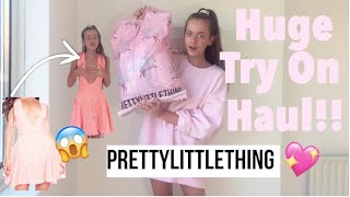 HUGE PRETTY LITTLE THING HAUL  AUTUMN WINTER TRY ON HAUL🎀💖 [upl. by Aiek]