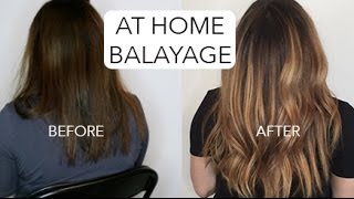 HOW TO DIY BALAYAGE  DARK HAIR [upl. by Aissenav]