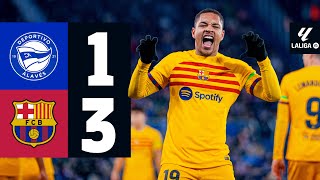 ALAVES 1 vs 3 FC BARCELONA  LALIGA 202324 MD23 [upl. by Shelba559]