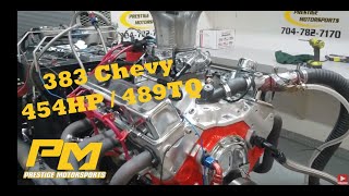 Bobbys 383 small block Chevy stroker on the dyno [upl. by Yhpos]