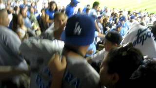 Brawl at Dodger Stadium v Phillies  Fans Throw Beer At Cops [upl. by Htrag634]