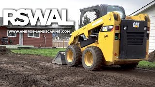 Grading Yard With Skid Steer  Landscaping Install [upl. by Jezabel]