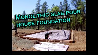 Monolithic Slab House Foundation time lapse [upl. by Yboc]