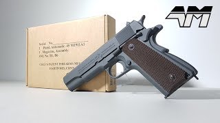 OFFICIALLY LICENSED COLT M1911A1 PARKERIZED GREY COLOUR  Airsoft Unboxing  Call Of Duty WW2 [upl. by Airrotal]