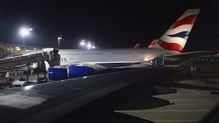 A380 British Airways Cabin Crew announcement after landing Heathrow [upl. by Anglim]