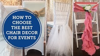 How to Choose the Best Event Chair Style  BalsaCirclecom [upl. by Nyrraf]