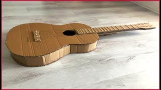 How To Make a Guitar From Cardboard [upl. by Idroj795]