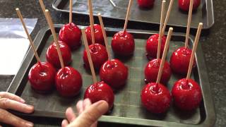 How to make toffee apples  candy apples [upl. by Anileh810]