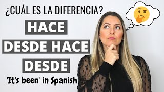 Diferencia entre HACE DESDE DESDE HACE Difference Between HACE DESDE HACE DESDE in Spanish [upl. by Euphemiah]