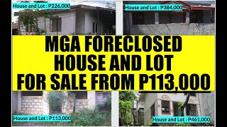 HOUSE and LOT for Sale P113K to P500K from BFS Foreclosed Properties [upl. by Gnivre]