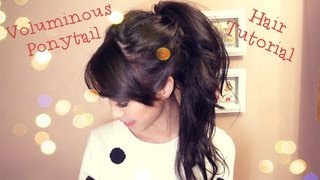 Voluminous Ponytail Hair Tutorial [upl. by Buskus]