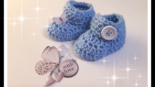 SUPER EINFACHE Babyschuhe häkeln für Anfänger [upl. by Oremor782]