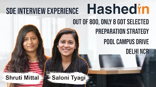 Hashedin Interview Experience🔥  Preparation Strategy  Saloni Tyagi  Shruti Mittal  Campus Drive [upl. by Hsirehc]