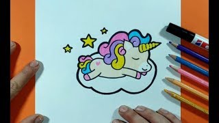 Como dibujar un unicornio paso a paso 10  How to draw a unicorn 10 [upl. by Johanna]