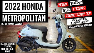 2022 Honda Metropolitan 49cc Scooter Review of Specs amp Features  Walkaround  Startup  NCW 50 [upl. by Iene651]