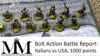 32 Bolt Action Battle Report Italian’s vs US Army 1000 points Italy Campaign [upl. by Ellan]