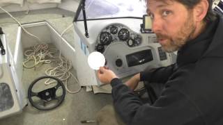 Installing HyDrive hydraulic steering in a boat [upl. by Nagoh]