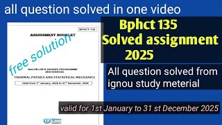 Bphct 135 solved assignment 2025 [upl. by Cowan]