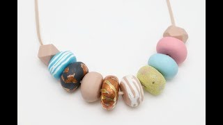 How to Make Polymer Clay Beads [upl. by Yduj]