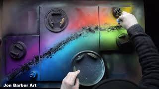 Galaxy SPRAY PAINT ART [upl. by Anneyehc629]