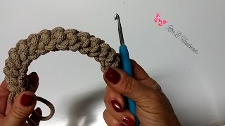 Manici per borsa spighetta rumena tripla o 3D Crochet [upl. by Pulcheria]