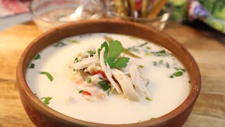 Radautean soup  ciorba radauteana delicious chicken soup with sour cream and garlic shortvideo [upl. by Adihaj]