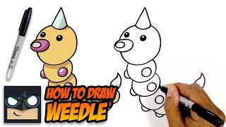 HOW TO DRAW POKEMON  WEEDLE  STEP BY STEP TUTORIAL [upl. by Yakcm]