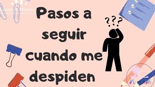 Pasos a seguir cuando me despiden [upl. by Syl992]