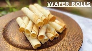 HOMEMADE WAFER ROLLS EASIEST RECIPE [upl. by Lowney234]