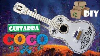 COMO HACER GUITARRA COCO DE CARTÓN 🎸 DIY  How to make an Acoustic Guitar from cardboard MIGUEL [upl. by Ole]