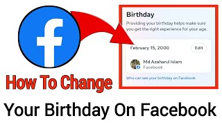 How to Change Birthday on Facebook  2024 [upl. by Ayortal125]