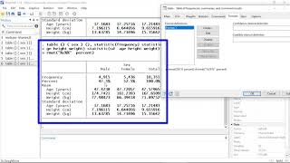 Customizable tables in Stata 17 Oneway tables of summary statistics [upl. by Kirstin]