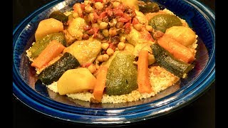 recette de COUSCOUS àu POULET à la MAROCAINE 🇲🇦🍗 [upl. by Farron385]