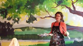 How to Paint a Wall Mural in 1 Day [upl. by Annahgiel33]