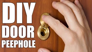 3 Minute Peephole  Door viewer Install  DIY [upl. by Eijneb]