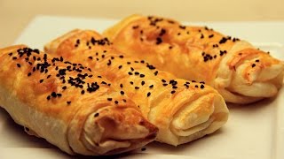 Peynirli Rulo Börek Tarifi  Hazır Yufkadan Kolay Çıtır Börekler [upl. by Adaval18]