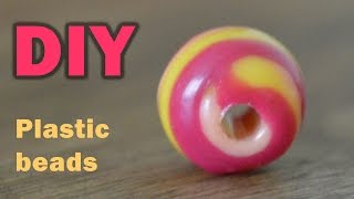 DIY COLORFUL BEADS FROM PLASTIC BOTTLE TOPS [upl. by Erdman8]