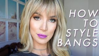 HOW TO BLOW OUT amp STYLE BANGS  THE EASY WAY  LeighAnnSays [upl. by Rotkiv]