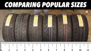 Comparing different tires sizes next to each other [upl. by Vanden]