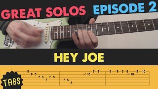 Hey Joe SOLO  Lesson  Tutorial  Tab [upl. by Eellah]