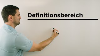 Definitionsbereich bei Funktionen  Mathe by Daniel Jung [upl. by Sheff]