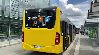 Frankfurt Airport Walk Shuttle Buses Bus Parking Lot [upl. by Baldwin381]