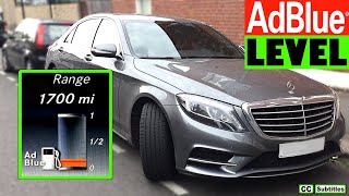 How to check AdBlue level on Mercedes SClass 2016 [upl. by Faythe280]