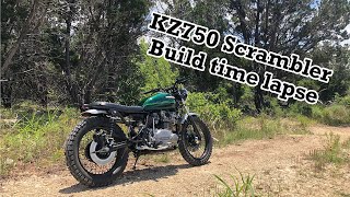 Kawasaki KZ750 Scrambler Build Time Lapse [upl. by Aan]