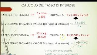 LE FORMULE INVERSE DELLINTERESSE IL TASSO DI INTERESSE [upl. by Mayap]