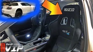 SPARCO RACING SEATS IN THE RX8  INSTALL [upl. by Eimarej]