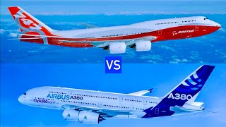 A380 vs 747 Airbus A380 vs Boeing 7478 Mighty Comparison [upl. by Alexio]