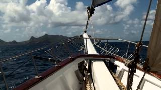 Sailing on Island Windjammers Diamant with SV Mandalay Passby [upl. by Tiebold855]